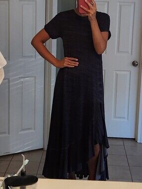Frew People Beach Havana Maxi High Slit Denim Style Size M